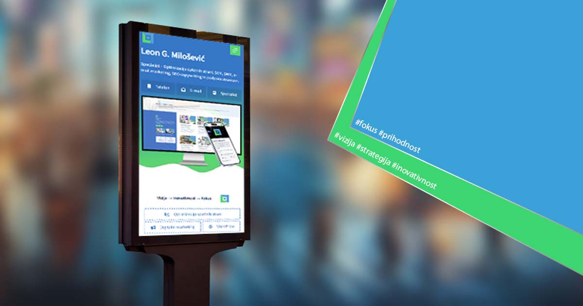 Oglaševanje na digitalnih zaslonih - DOOH Oglaševanje na digitalnih zaslonih - DOOH
