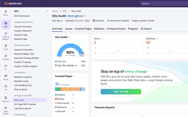 seo orodja semrush 1 - SEO orodja SEMrush - SEO orodja - Kako optimizirati spletno stran?